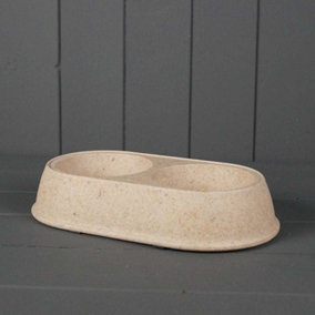 Chaff Duo Pet Bowl Small - Earthy Sustainable
