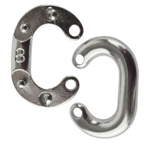 Chain 2 x Connecting Link 8mm Marine Grade Stainless Steel Split Shackle DK71