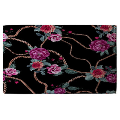 Chain and flowers pattern (Bath Towel) / Default Title Price Comparisons | Compare The Build
