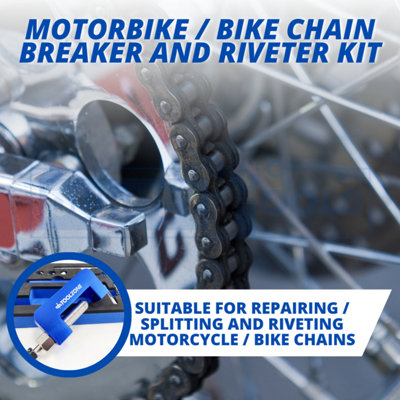 AB Tools Toolzone TE669 Outil à Riveter Et Découpeur De Chaîne Moto/Vélo - Pour Chaînes #32 à #532, Avec 4 Broches, Coffret De Rangement
