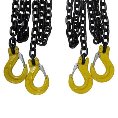 Chain Sling with Shortening Clutch Grade 80 4 Leg, 2M, 10MM (67T Bulk ...