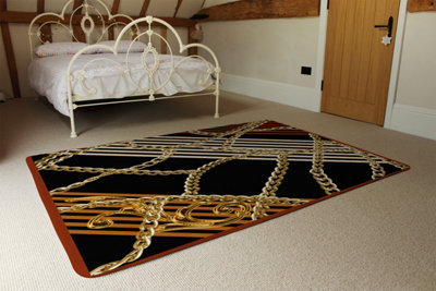 Chains & Stripes Special Soft Home Rug