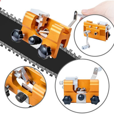 Chainsaw Sharpener, Chain Sharpening Jig Sets With 3 Carbide Cutters ...