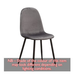Chair - Fabric/Metal - L52 x W44 x H86 cm - Grey/Black