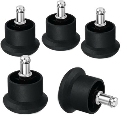 Chair Glide Castors for Office Chair Gaming Chair Wheel Replacement pack of 5 plastic