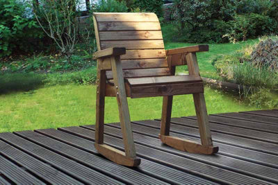Chair Rocker Self-Assembly - W68 x D77 x H102 - Redwood