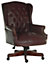 Chairman Super Large Executive Chair in Bonded Burgundy leather with button back detailing