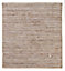 CHAKKAR PALE Stripe Square Jute Beige Hall Rug / 180 cm x 180 cm