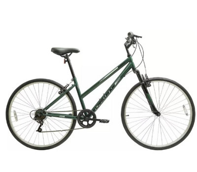 Challenge 28 inch Wheel Size Women Hybrid Bike, Green Steel Frame