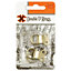 Challenge X Brand Double D Rings (Pack Of 2) Gold (One Size)