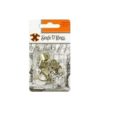 Challenge X Brand Single D Rings (Pack Of 4) Gold (One Size)
