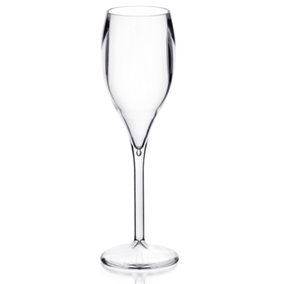 Champagne Flute Virtually Unbreakable Plastic 150ml Pack of 4