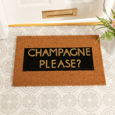 Champagne Glitter Doormat - Regular 60x40cm