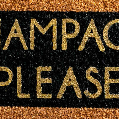 Champagne Glitter Doormat - Regular 60x40cm
