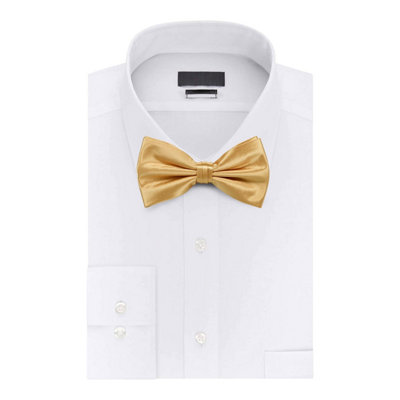 Champagne Satin Polyester Bow Tie for Casual & Formal Wear, Wedding Party Accessory