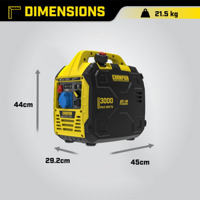 Champion Power Equipment 93001i-UK 3000 Watt Inverter Generator - The Atom Fusion