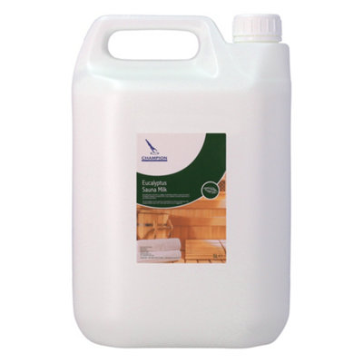 Champion Sauna Milk - Eucalyptus Scent - 5 Litres - For Sauna / Steam Room / Hot Tub