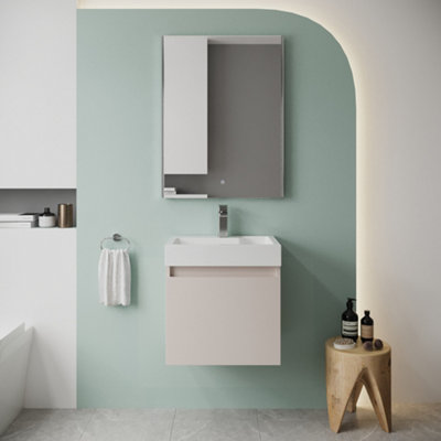 Champion Wall Hung Vanity Basin Unit & Polymarble Basin - 500mm