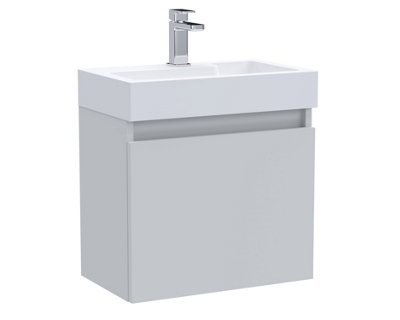 Champion Wall Hung Vanity Basin Unit & Slimline Polymarble Basin ...