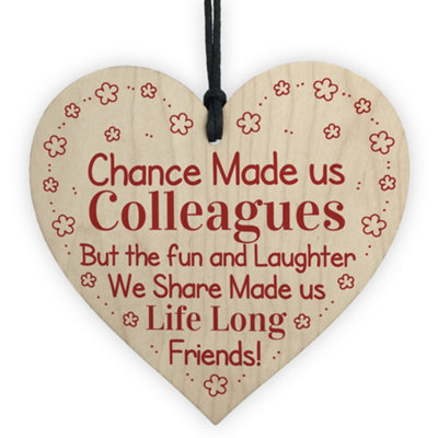 Chance Made Us Colleagues Heart Birthday Christmas Gift For Colleague Thank You