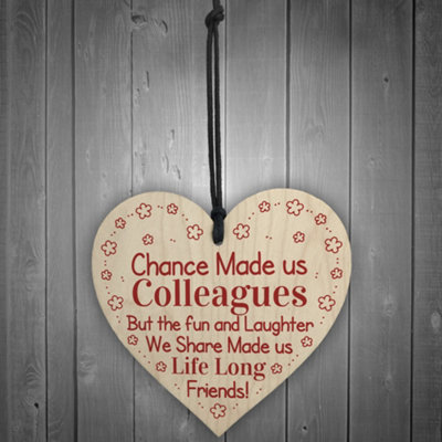 Chance Made Us Colleagues Heart Birthday Christmas Gift For Colleague Thank You