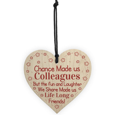 Chance Made Us Colleagues Heart Birthday Christmas Gift For Colleague Thank You - 5
