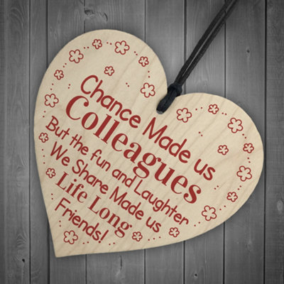 Chance Made Us Colleagues Heart Birthday Christmas Gift For Colleague Thank You - 6