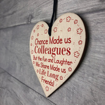 Chance Made Us Colleagues Heart Birthday Christmas Gift For Colleague Thank You - 7