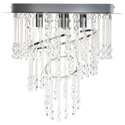 Chandelier ESMELLE L Crystal Silver