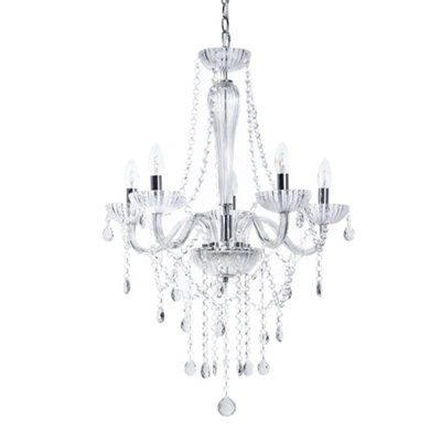 Chandelier LOCONE Crystal Silver