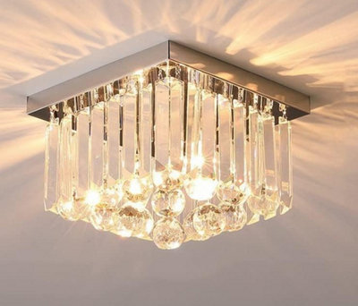 Chandeliers Small Ceiling Light Crystal Modern Crystal Small Lamp 25 Cm Square