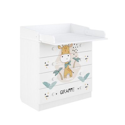 Changing dresser 800 Kids, white, Giraffe