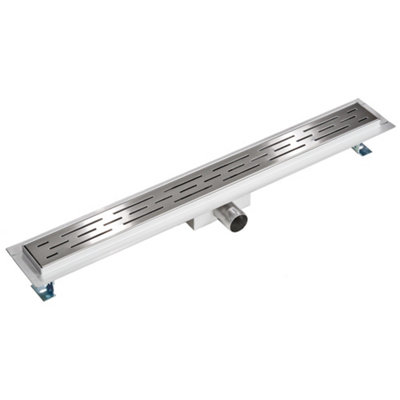 Channel drain made of stainless steel - low - grey