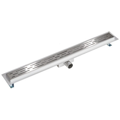 Channel drain made of stainless steel - low - grey