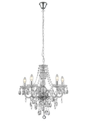 Chantelle 5 Light Clear Ceiling Light