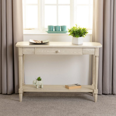 Chantilly Console Table Distressed Antique Cream Effect