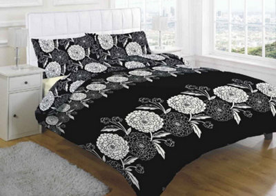 Chantilly Floral Silhouette Duvet Cover Bedding Set