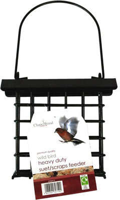 ChapelWood Wild Bird Heavy Duty Suet/Scraps Feeder with Steel Cover