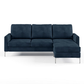Chapman sectional sofa in velvet blue