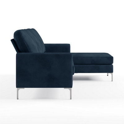 Chapman sectional sofa in velvet blue