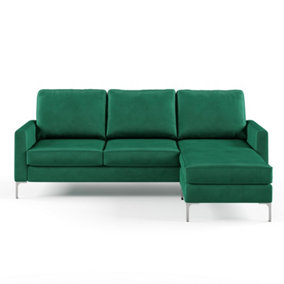 Chapman sectional sofa in velvet green