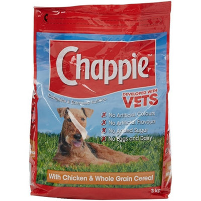 Chappie Dry Chicken And Wholegrain Cereal Dog Food 3kg DIY at B Q