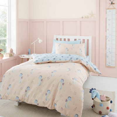 Chapter B Bedding Seahorse Duvet Cover Set with Pillowcases Pink