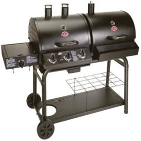 Char-Griller Duo Gas and Charcoal Barbecue with Side Burner