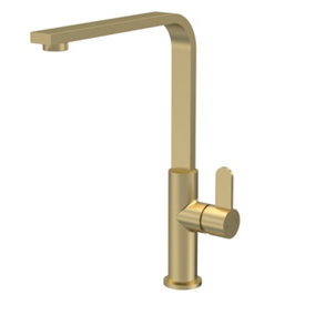 Chara Kitchen Mono Mixer Tap with 1 Lever Handle, 302mm - Brushed Brass - Balterley