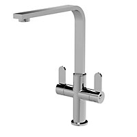 Chara Kitchen Mono Mixer Tap with 2 Lever Handles, 302mm - Chrome - Balterley