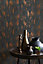 Charcoal and Copper Industrial Texture effect Wallpaper