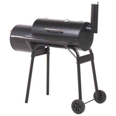 Charcoal BBQ Grill and Smoker Black KATLA