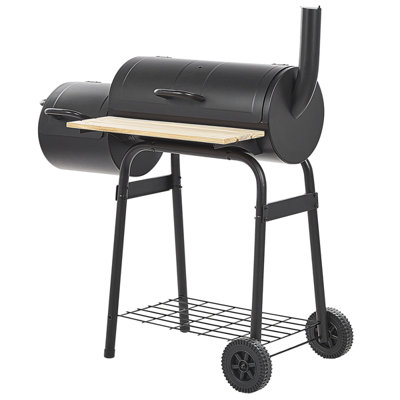 Charcoal BBQ Grill and Smoker Black SATAH