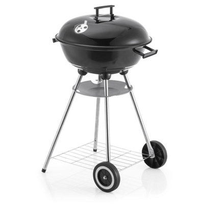 Charcoal BBQ Grill - Portable 45cm Round Barbecue for Outdoor Cooking - 5